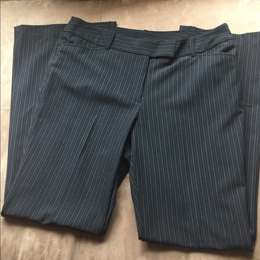 LIKE NEW! Pinstriped Black Dress Pants